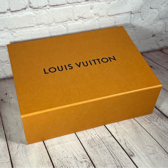 Louis Vuitton Gift Box Storage Orange Black Size 14”x10”x5” - Picture 1 of 14